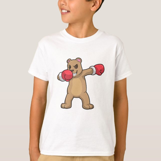 Bear as Boxer at Boxing & Hip Hop Dance Dab T-Shirt (Front)