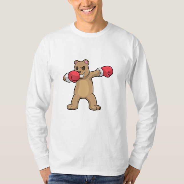 Bear as Boxer at Boxing & Hip Hop Dance Dab T-Shirt (Front)