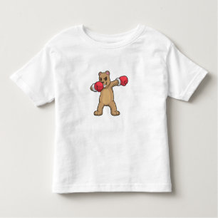 Bear as Boxer at Boxing & Hip Hop Dance Dab Toddler T-shirt