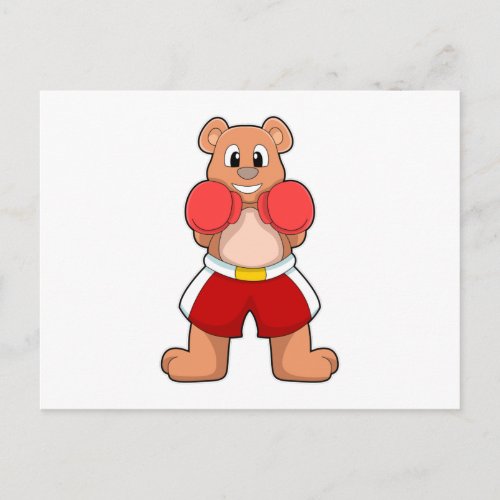 Bear as Boxer with Boxing gloves Postcard