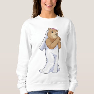 Bear as Bride with Veil Sweatshirt