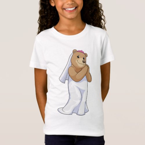 Bear as Bride with Veil T_Shirt
