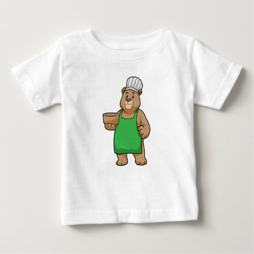Bear as Cook with Cooking apron  Bowl Baby T_Shirt