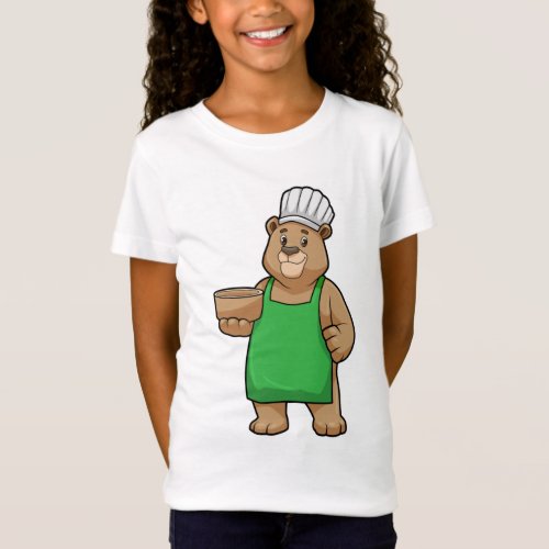 Bear as Cook with Cooking apron  Bowl T_Shirt