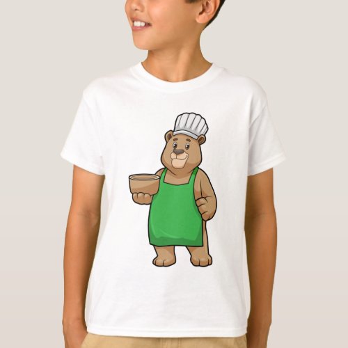 Bear as Cook with Cooking apron  Bowl T_Shirt