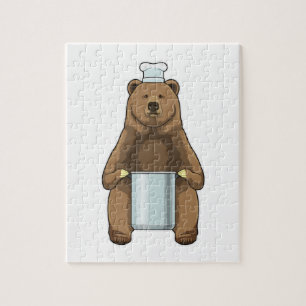 Bear as Cook with Cooking pot Jigsaw Puzzle