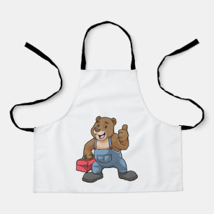 Bear as Craftsman with Tool box Apron