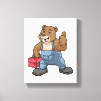 Bear as Craftsman with Tool box
