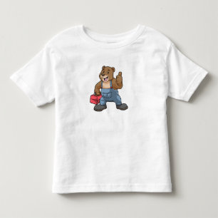 Bear as Craftsman with Tool box Toddler T-shirt