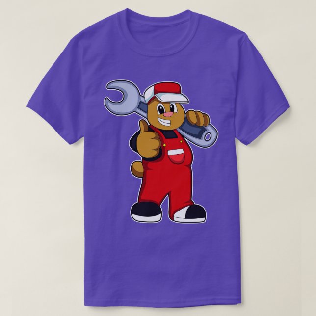 Bear as Craftsman with Tool T-Shirt (Design Front)