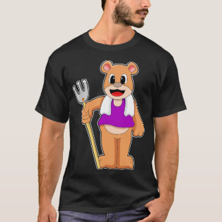 Bear as Farmer with Rake T-Shirt