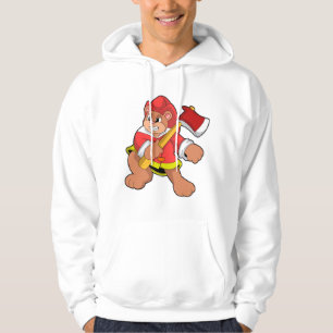 Bear as Firefighter with Ax Hoodie