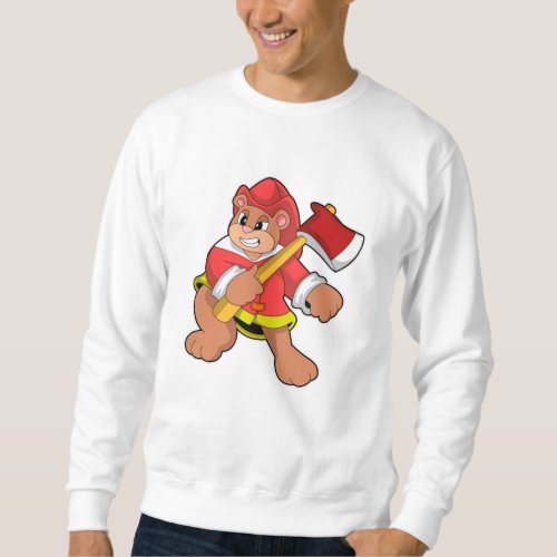 Bear as Firefighter with Ax Sweatshirt