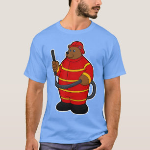 Bear as Firefighter with Hose T-Shirt