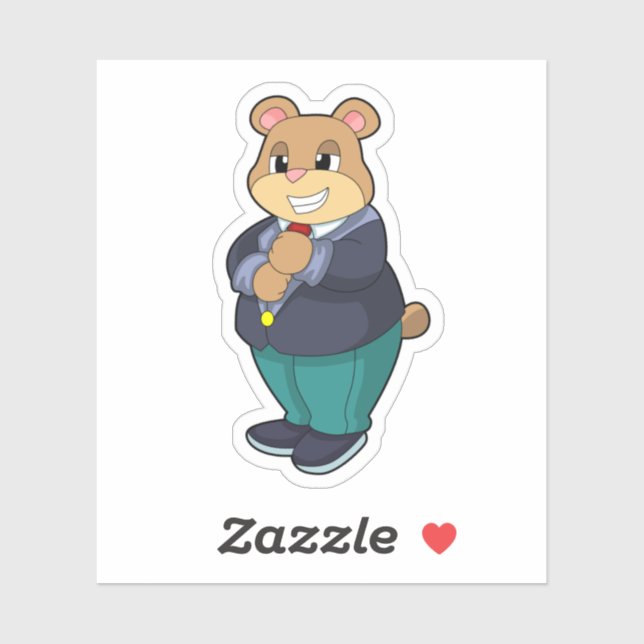 Bear as Groom with Suit Sticker (Sheet)