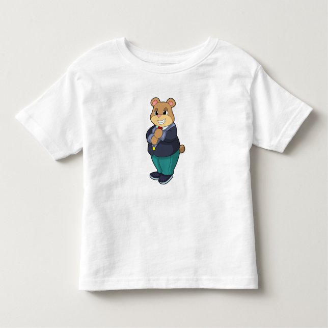 Bear as Groom with Suit Toddler T-shirt (Front)