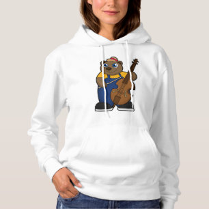 Bear as Musician with Guitar Hoodie