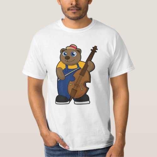 Bear as Musician with Guitar T_Shirt