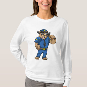 Bear as Police officer with Baton T-Shirt