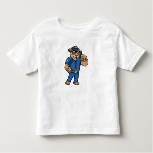 Bear as Police officer with Baton Toddler T-shirt