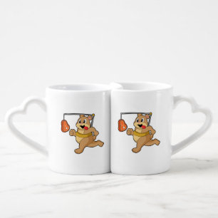 Bear as Runner Coffee Mug Set