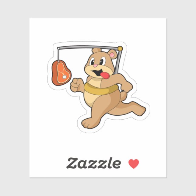 Bear as Runner Sticker (Sheet)