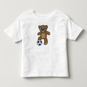 Bear as Soccer player with Soccer ball Toddler T-shirt