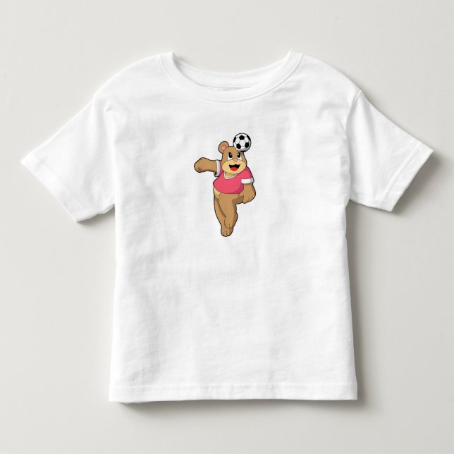 Bear as Soccer player with Soccer.PNG Toddler T-shirt (Front)