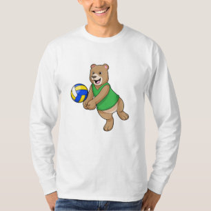 Bear as Volleyball player with Volleyball T-Shirt