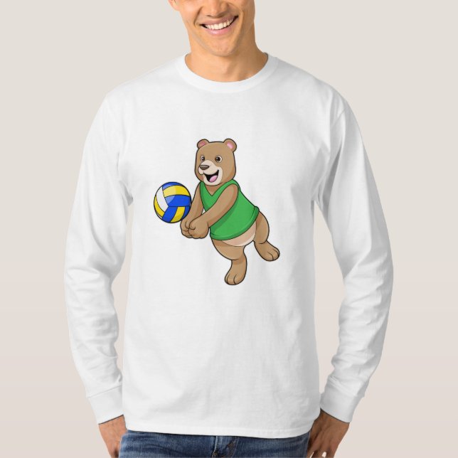 Bear as Volleyball player with Volleyball T-Shirt (Front)