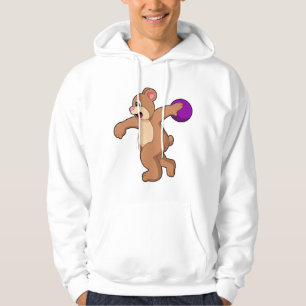 Bear at Bowling with Bowling ball Hoodie
