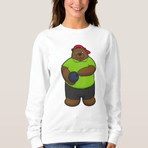 Bear at Bowling with Bowling ball Sweatshirt
