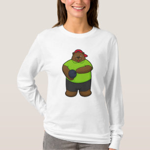 Bear at Bowling with Bowling ball T-Shirt