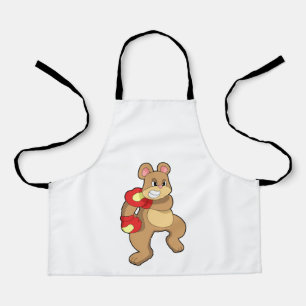 Bear at Boxing with Boxing gloves Apron