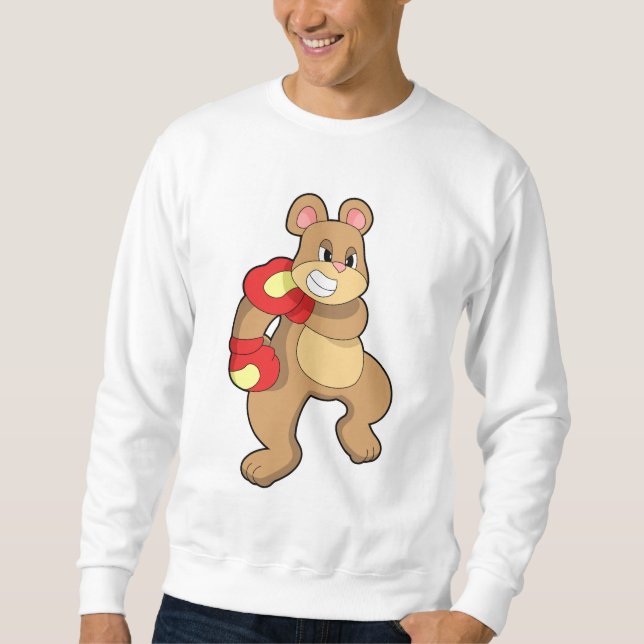 Bear at Boxing with Boxing gloves Sweatshirt (Front)