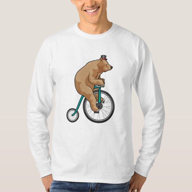 Bear at Circus with Bicycle T-Shirt (Front)