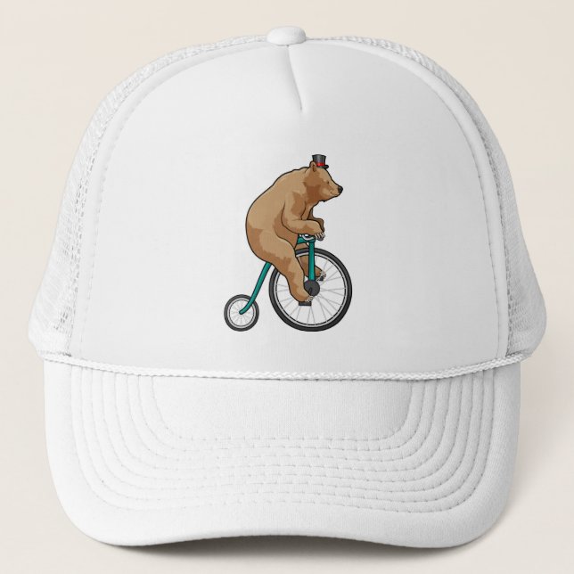 Bear at Circus with Bicycle Trucker Hat (Front)