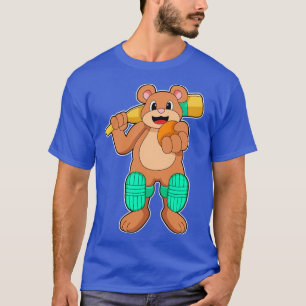 Bear at Cricket with Cricket bat1 T-Shirt