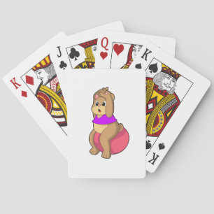 Bear at Fitness with Exercise ball.PNG Poker Cards