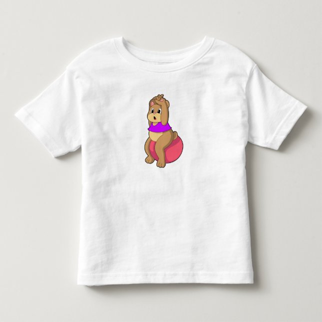 Bear at Fitness with Exercise ball.PNG Toddler T-shirt (Front)