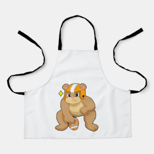 Bear at Football Sports Apron