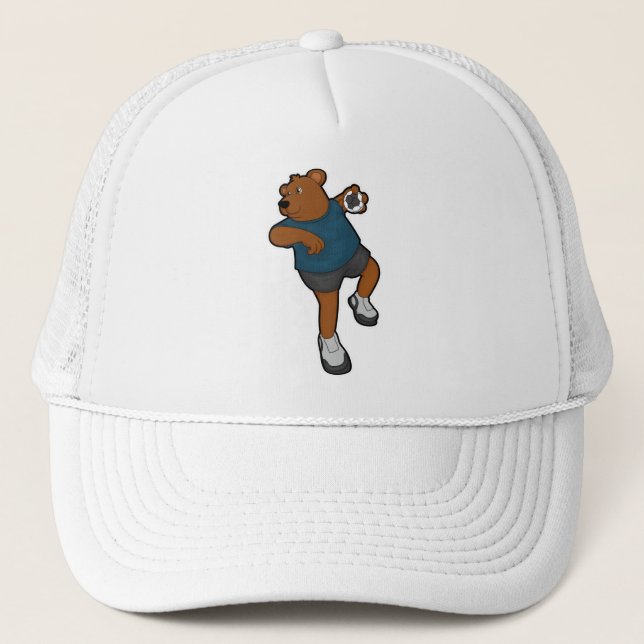 Bear at Handball player with Handball Trucker Hat (Front)