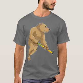 Bear at Hockey with Hockey bat T-Shirt