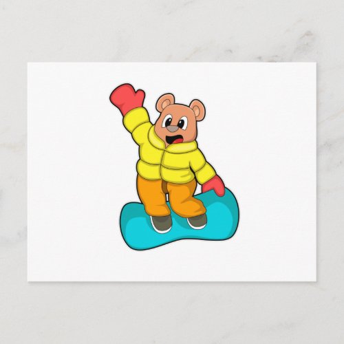 Bear at Snowboard Sports Postcard