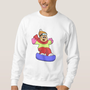 Bear at Snowboarding with Snowboard Sweatshirt