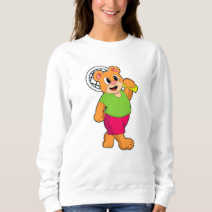 Bear at Tennis with Tennis racket Sweatshirt