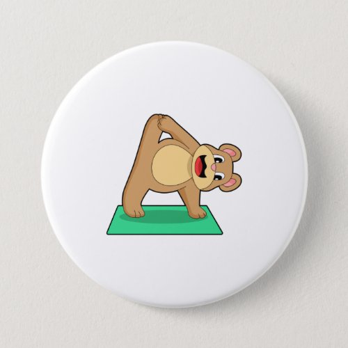 Bear at Yoga Fitness Button