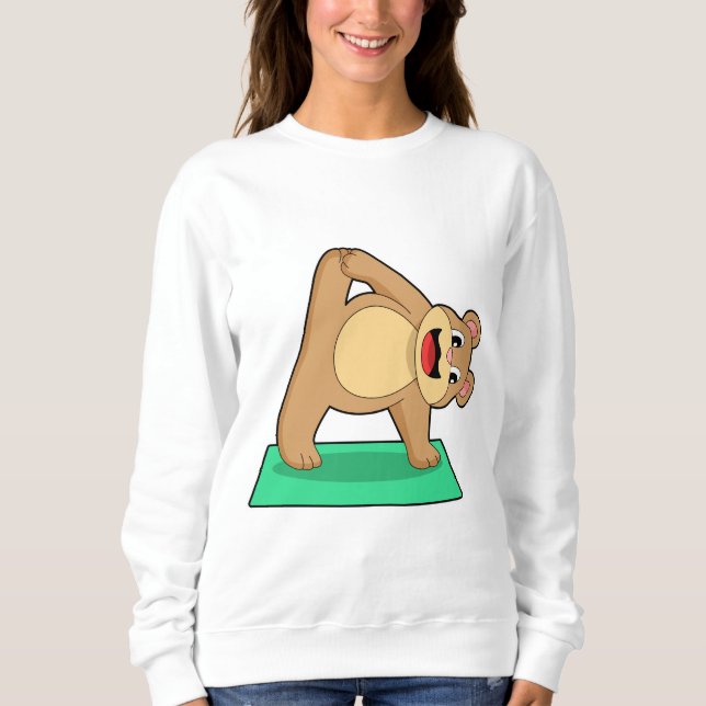 Bear at Yoga Fitness Sweatshirt (Front)
