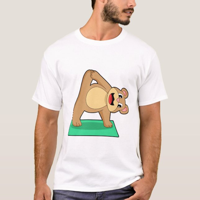 Bear at Yoga Fitness T-Shirt (Front)