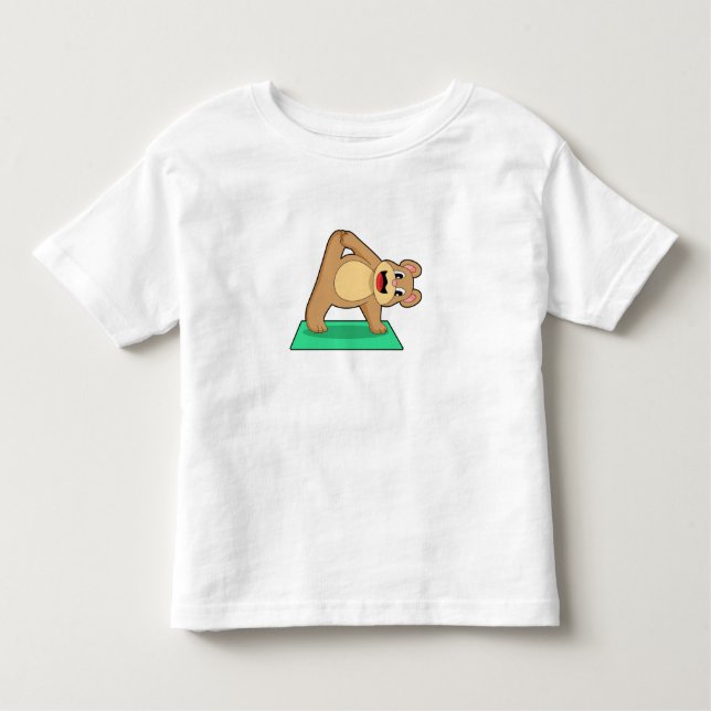 Bear at Yoga Fitness Toddler T-shirt (Front)